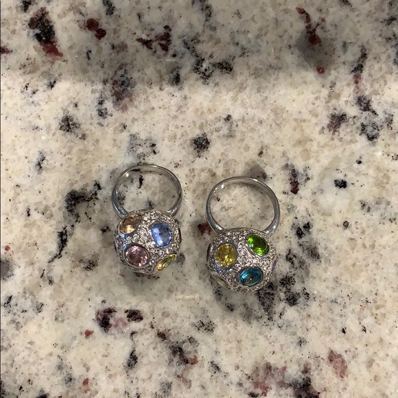 Silver Ball Stone Rings - Picture 5 of 16